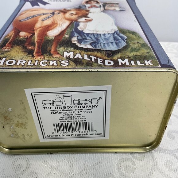 Vintage Horlicks Malted Milk Collectible Tin Storage Container With Classic Dair - Picture 5 of 7